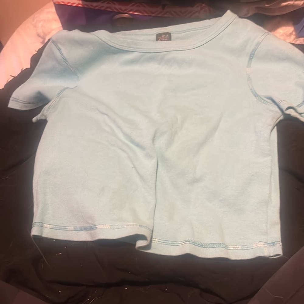 target blue crop top.